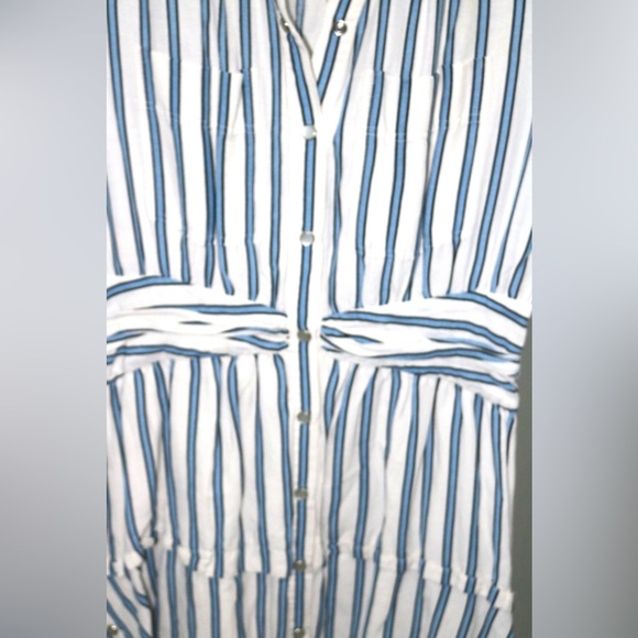 Derek Lam 10 Crosby Striped Tie Waist Shirt Dress Size 8 - Picture 4 of 10